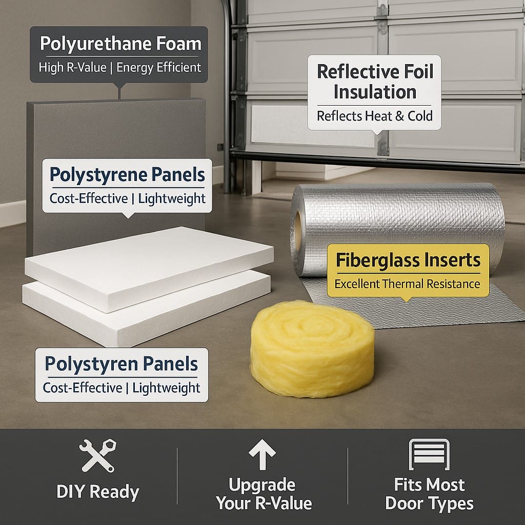 Modern roll-up garage door insulation kits