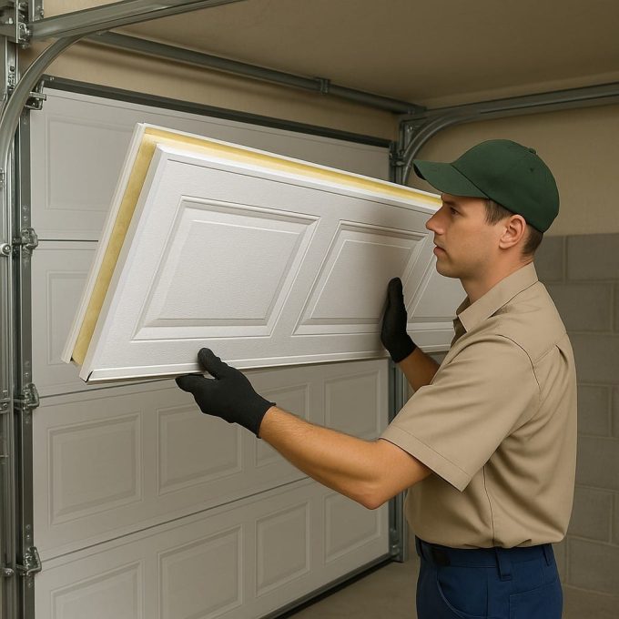 polyurethane-filled panels professional insulated garage doors